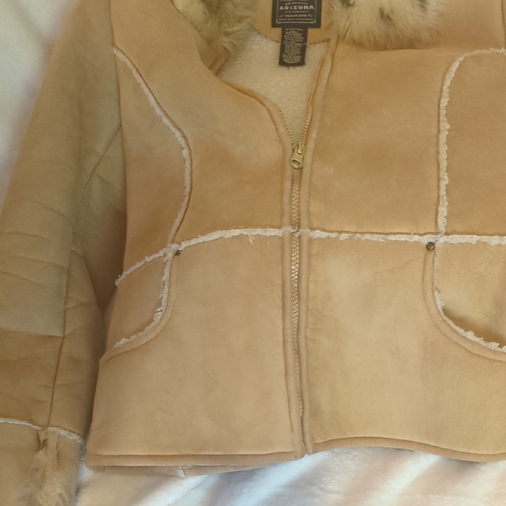 Arizona Jean Company Women's Cream Teddy Jacket